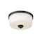 Z-Lite Arlington 2 Light Flush Mount, Matte Black & Matte Opal 220F2-MB - alternate 3